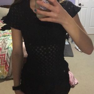 Black lace Banana Republic shirt